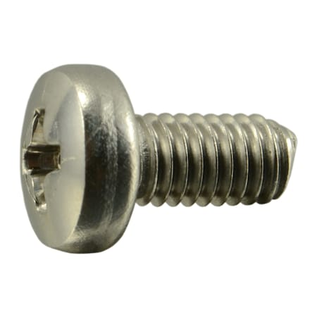 Midwest Fastener M3-0.50 x 6 mm Phillips Pan Machine Screw, Plain A2 Stainless Steel, 100 PK 55047
